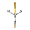 14K Two-tone Crucifix Charm