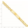 14k Polished Solid Chain/Solid Plate Anchor Link 37x10mm Plate 8 inch ID Bracelet