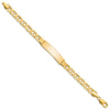 14k Polished Solid Chain/Solid Plate Anchor Link 37x10mm Plate 8 inch ID Bracelet