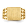 14k 12.5x12.0mm Open Back Mens Signet Ring