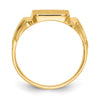 14k 10.5x10.5mm Open Back Mens Signet Ring