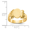 14k 8.5x10.0mm Open Back Signet Ring