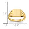 14k 9.0x8.0mm Open Back Signet Ring