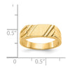 14k 12.0 x 6.0mm Open Back Signet Ring