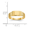 Gold Polished Children's Signet Rings