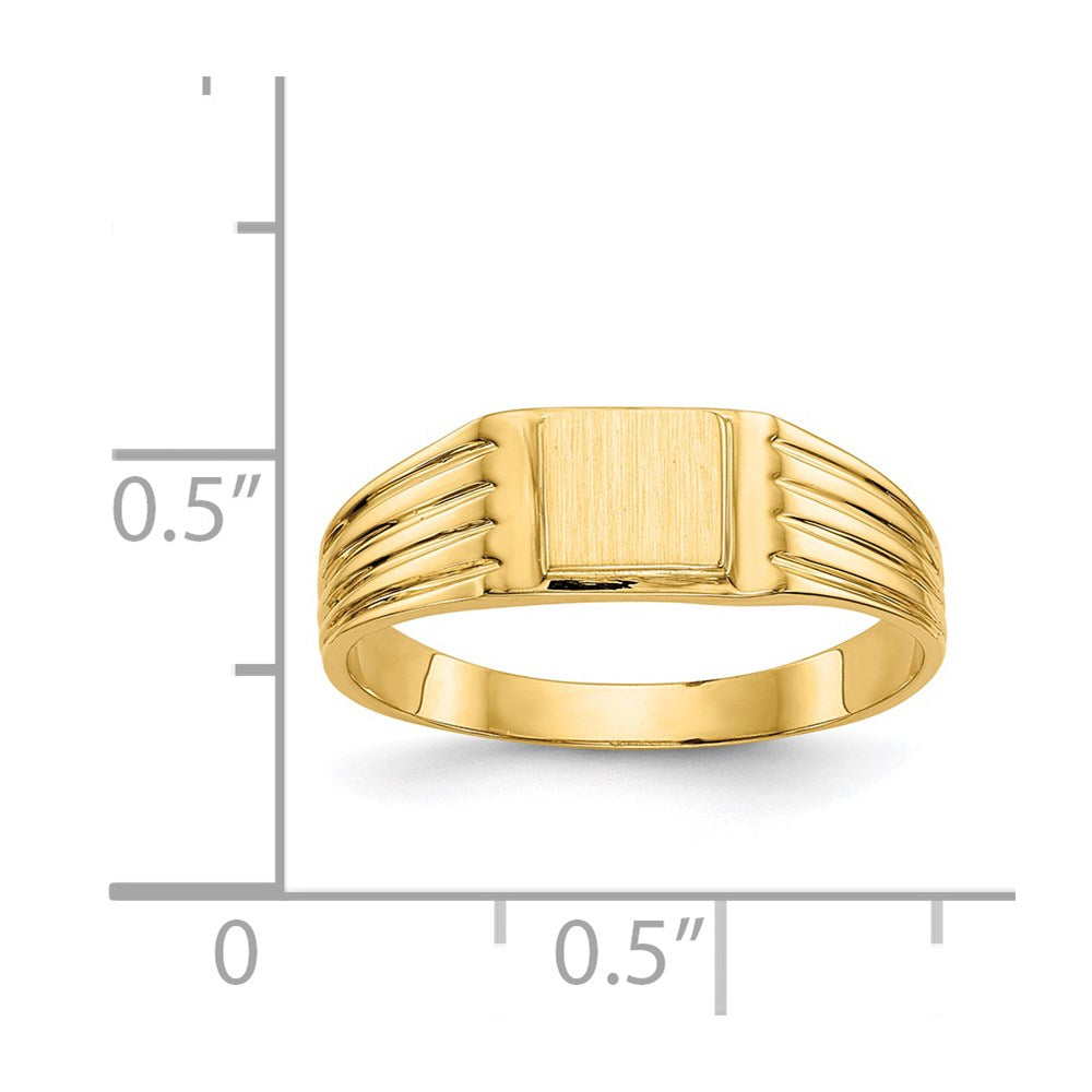 Gold Polished Children's Signet Rings