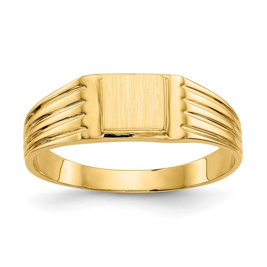 Gold Polished Children's Signet Rings