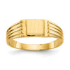 Gold Polished Children's Signet Rings
