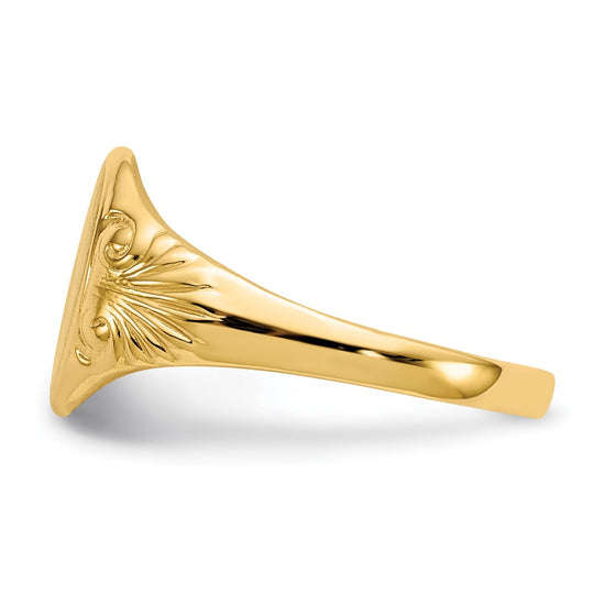 Polished Gold Fancy Signet Rings