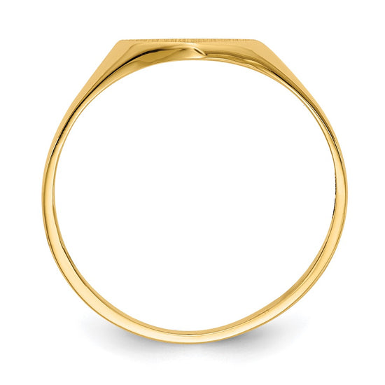 14k 7.5x5.5mm Closed Back Heart Signet Ring