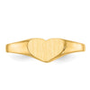 14k 7.5x5.5mm Closed Back Heart Signet Ring