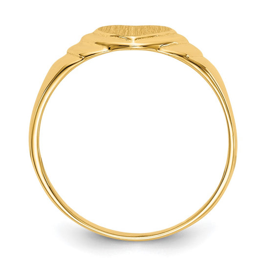 Gold Polished Children's Signet Rings