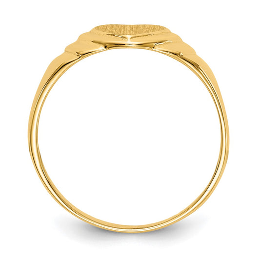 Gold Polished Children's Signet Rings
