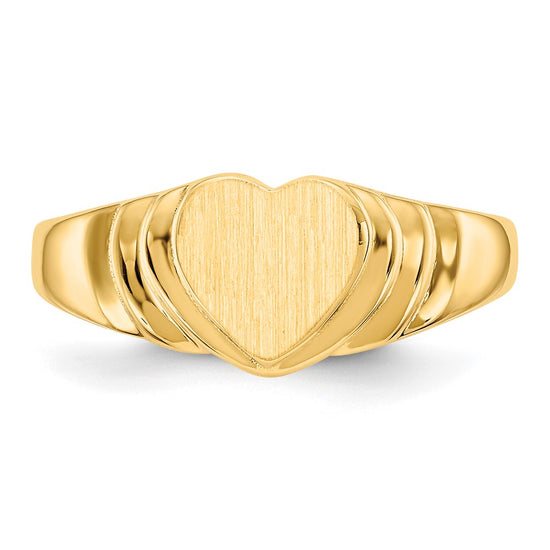 Gold Polished Children's Signet Rings