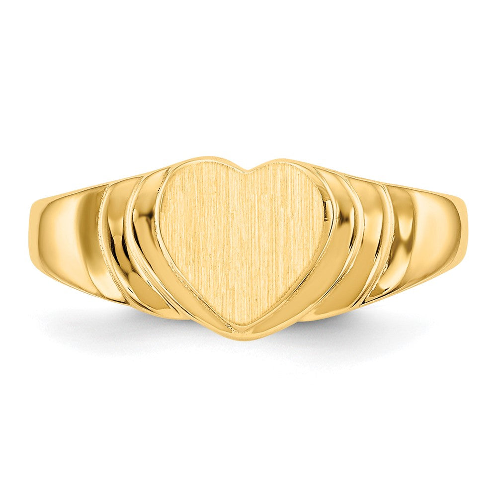 Gold Polished Children's Signet Rings