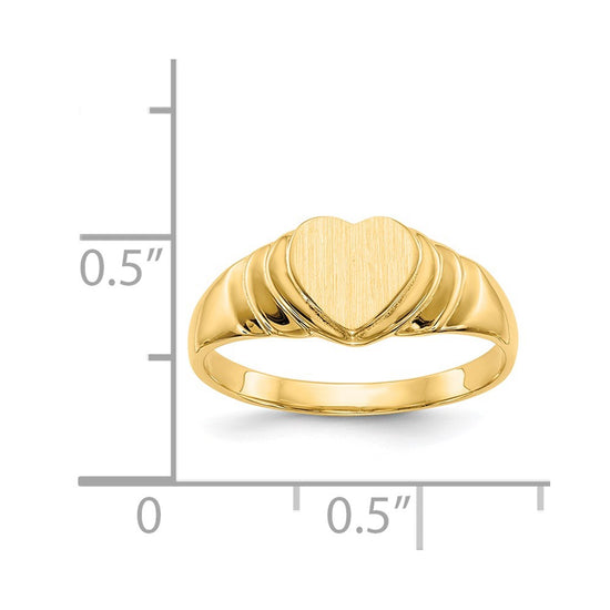 Gold Polished Children's Signet Rings