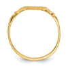 14k 8.0x8.5mm Closed Back Childs Heart Signet Ring