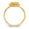14k 7.0x6.5mm Open Back Heart Signet Ring