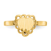 14k 7.0x6.5mm Open Back Heart Signet Ring