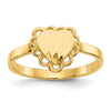 14k 7.0x6.5mm Open Back Heart Signet Ring