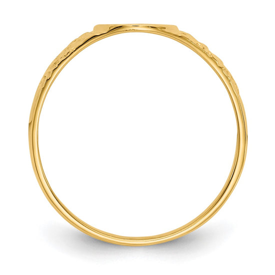 Gold Polished and Textured Signet Rings