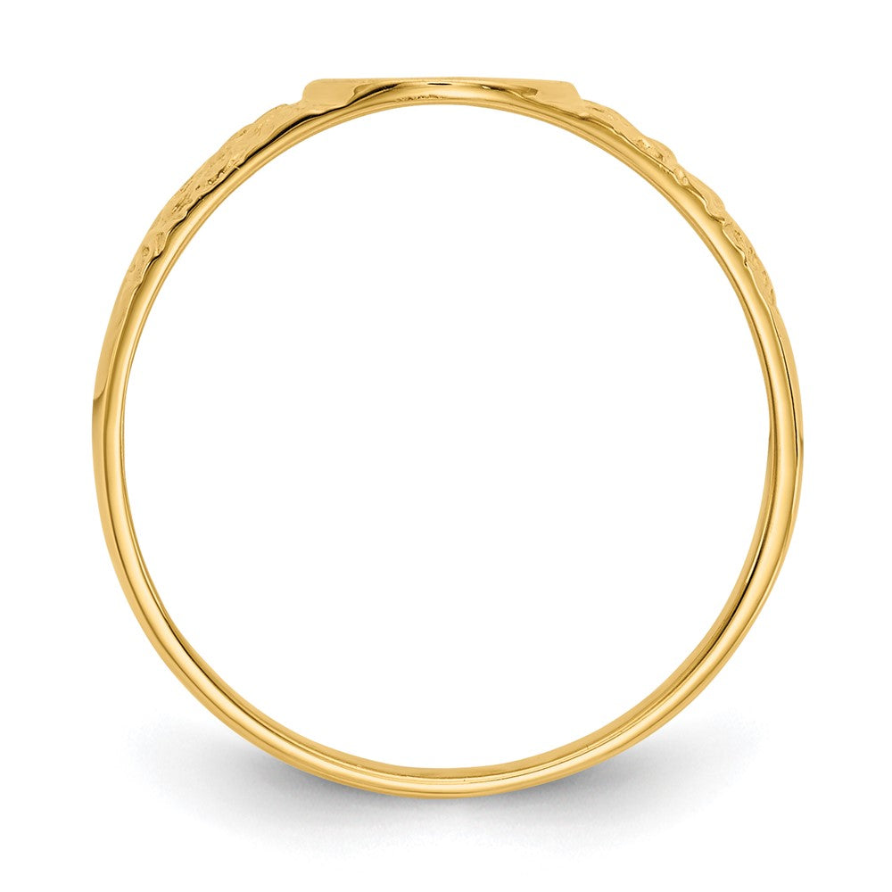 Gold Polished and Textured Signet Rings
