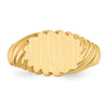 14k 10.0x7.5mm Open Back Signet Ring