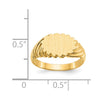 14k 10.0x7.5mm Open Back Signet Ring
