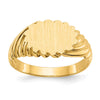 14k 10.0x7.5mm Open Back Signet Ring