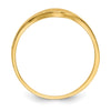 14k 6.5x4.0mm Closed Back Size 4.5 Childs Signet Ring