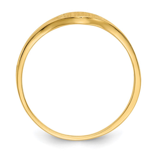 14k 6.5x4.0mm Closed Back Size 4.5 Childs Signet Ring