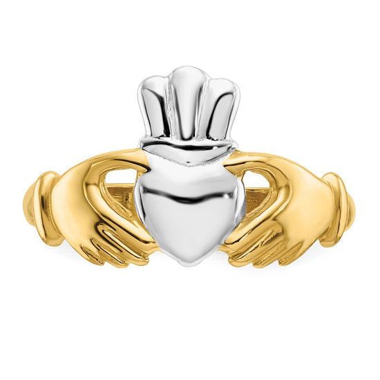 Gold Polished Claddagh Rings