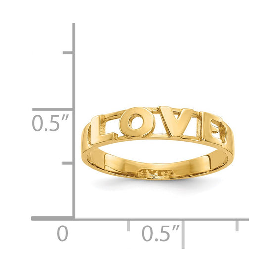 Gold Polished Love Rings