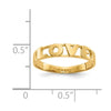 Gold Polished Love Rings