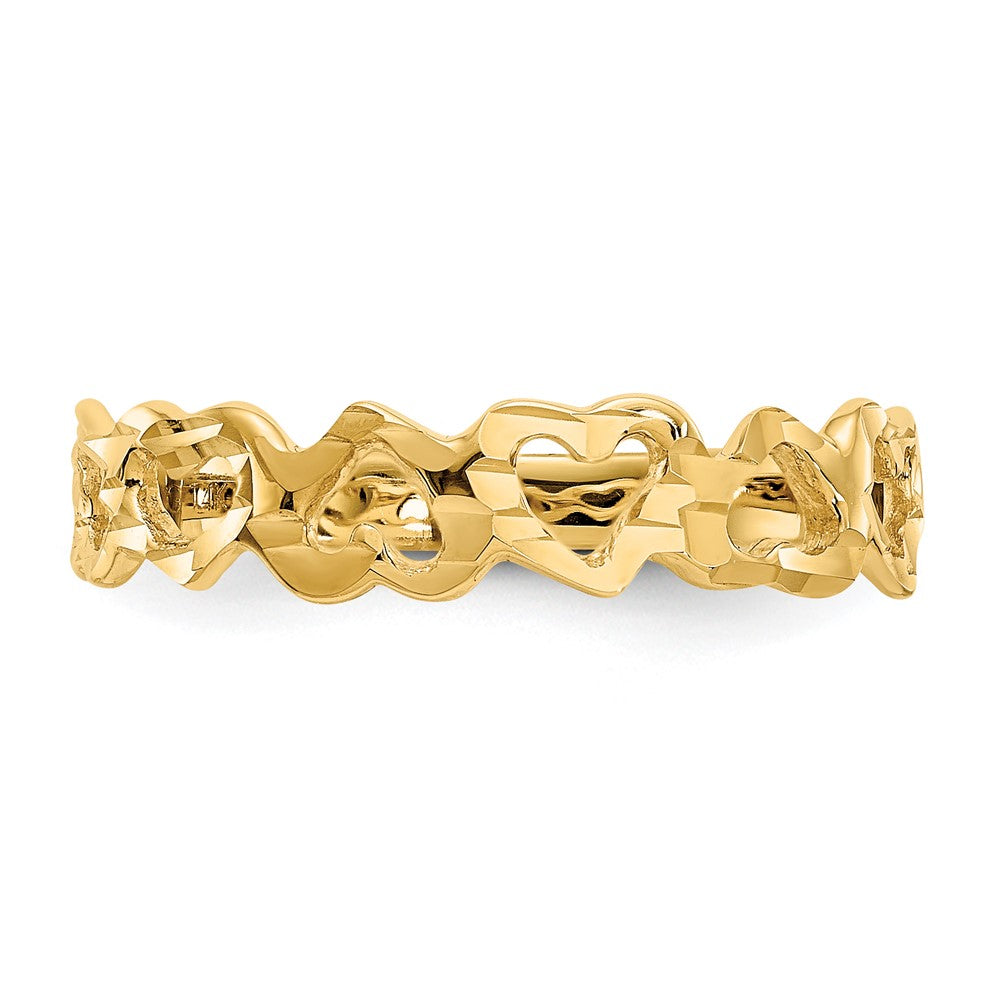 Gold Polished Heart Ring