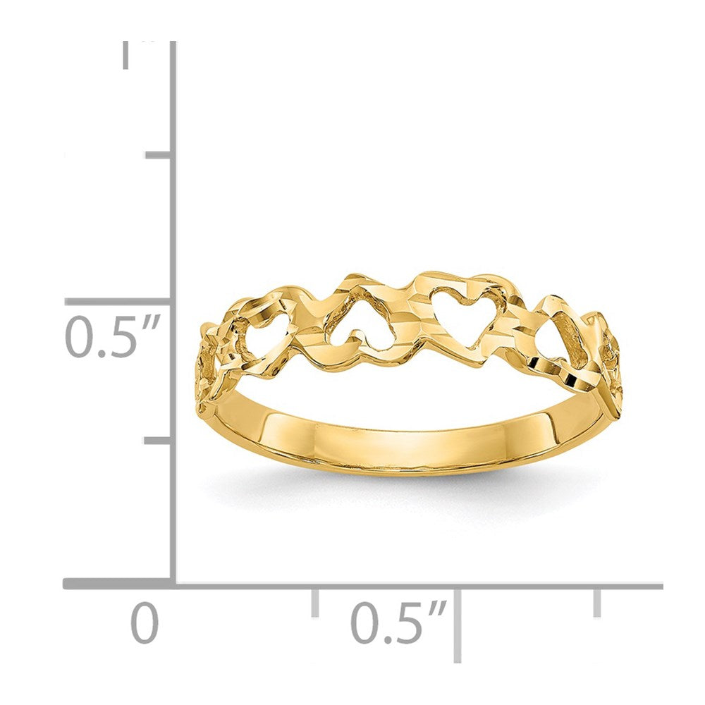 Gold Polished Heart Ring