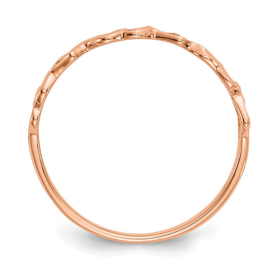 Gold Polished Heart Ring