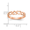 Gold Polished Heart Ring