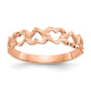 Gold Polished Heart Ring