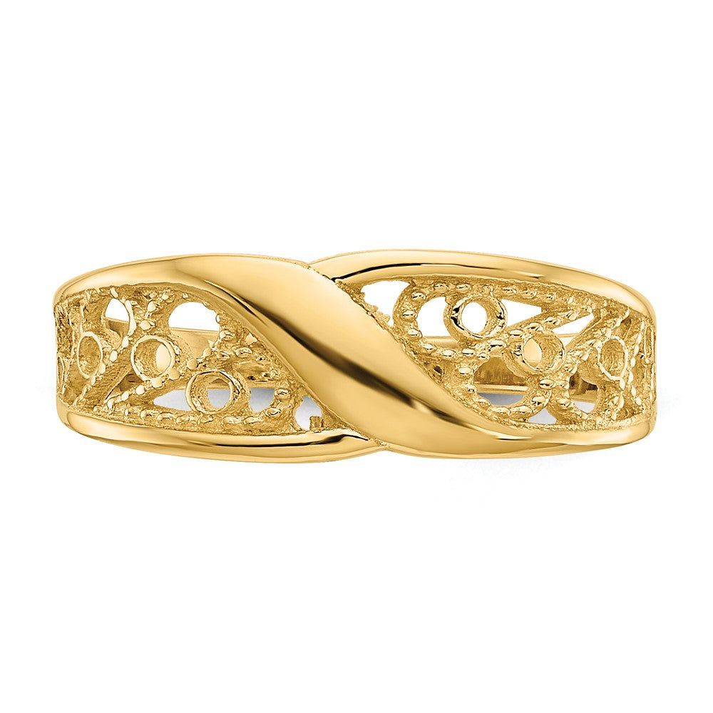 Gold Polished Filigree Rings