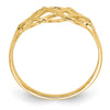 14k Polished Diamond-Cut Fancy Woven Ring