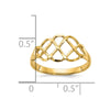 14k Polished Diamond-Cut Fancy Woven Ring