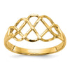 14k Polished Diamond-Cut Fancy Woven Ring