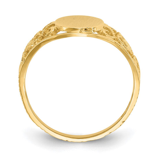 Polished Gold Fancy Signet Rings