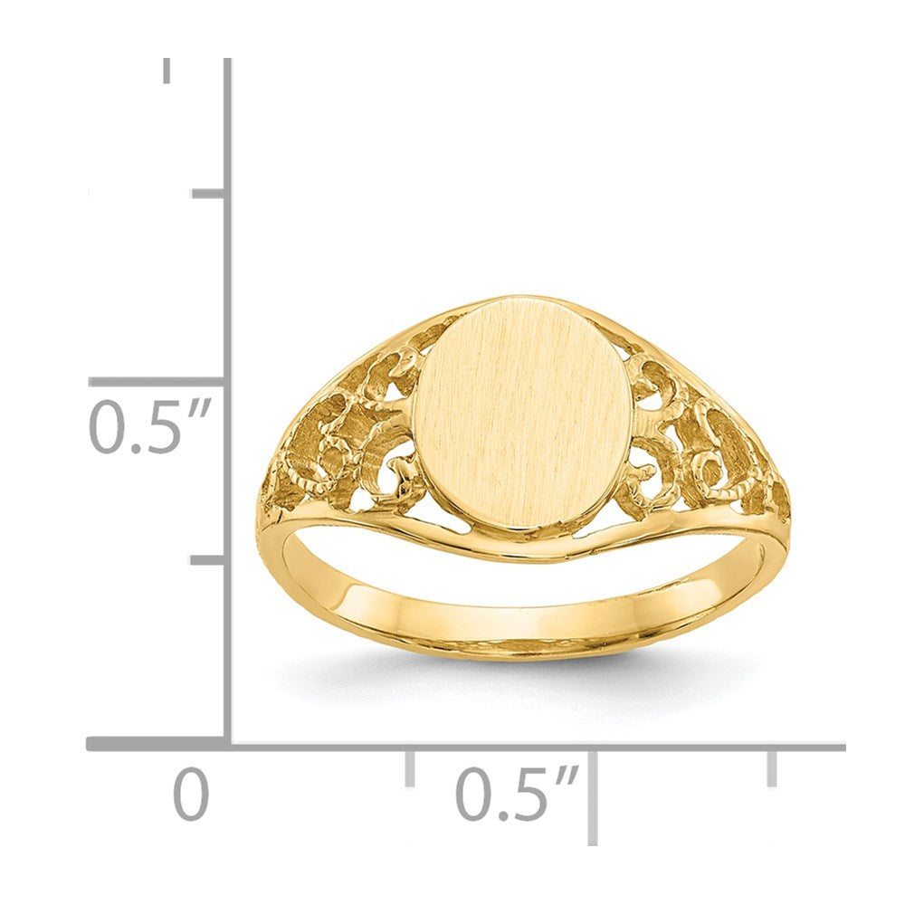 Polished Gold Fancy Signet Rings