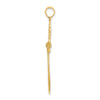 14K Fleur de Lis Scroll Framed Charm Holder Pendant