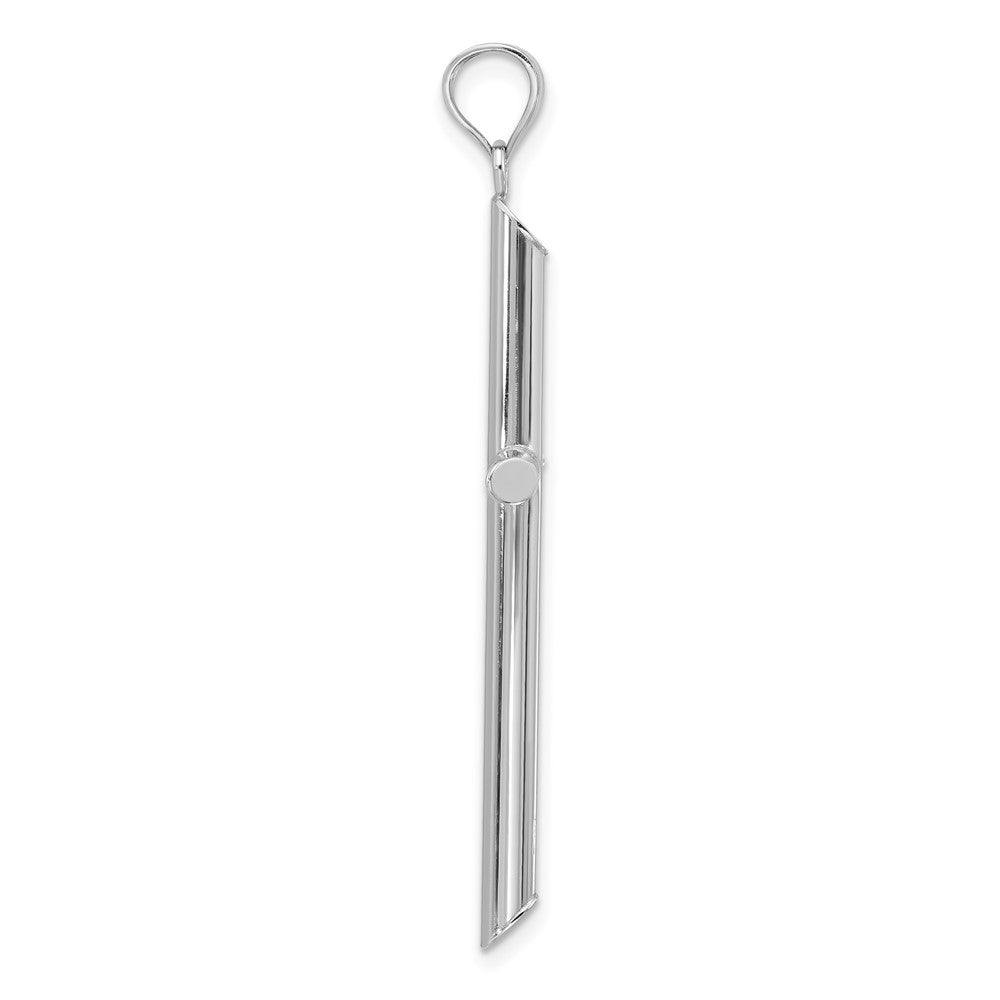 14k White Gold Polished Cross Pendant