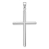 14k White Gold Polished Cross Pendant