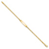 14k Polished Solid Chain/Solid Plate Curb Link Soft Diamond Shape 19.5x5.5mm Plate 7 inch ID Bracelet
