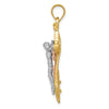 14k Tri-color Mariners Cross Pendant
